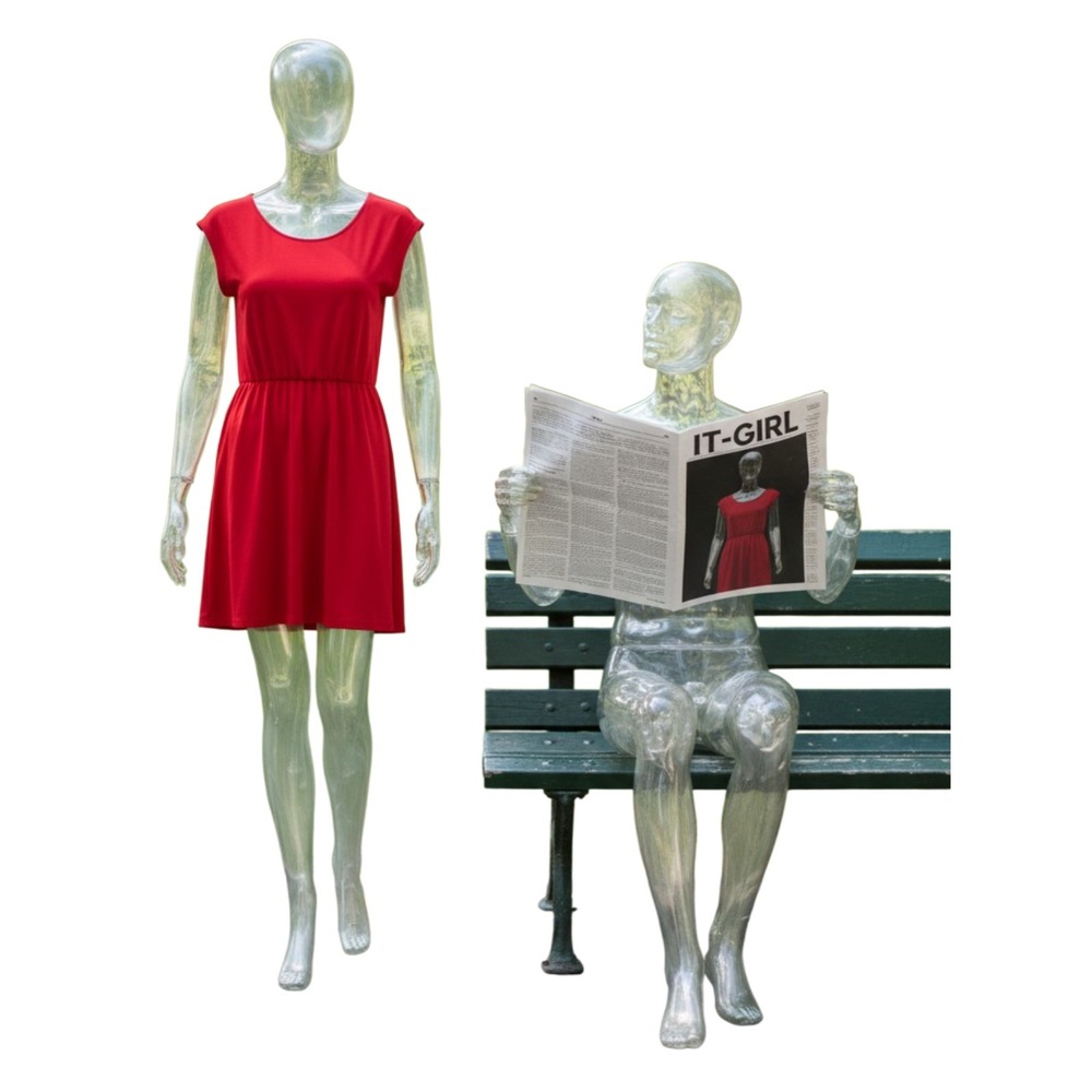 Forever 21 Contemporary Red Fit & Flare Dress XS Short Sleeve Elastic Waist Mini